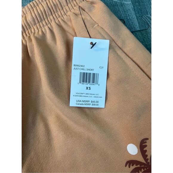 Volcom Shorts Just Chill Shorts With Pockets Women’s Size XS Peach - Picture 3 of 8